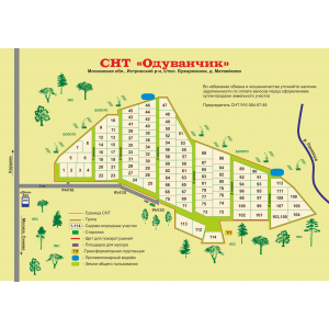 СНТ-069 - Схема-карта СНТ, 80х50см